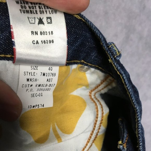 VTG Lucky Brand Mens Rivington Straight Blue Jeans size‎ 40x30 Stretch Denim - Picture 13 of 16